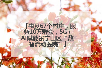 惠及67个村庄，服务10万群众，5G+AI赋能景宁山区“数智流动医院”