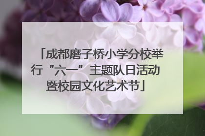 成都磨子桥小学分校举行“六一”主题队日活动暨校园文化艺术节