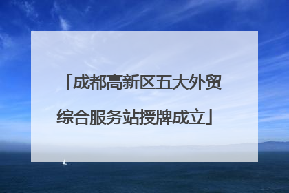 成都高新区五大外贸综合服务站授牌成立