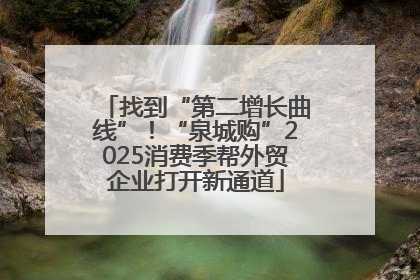 找到“第二增长曲线”！“泉城购”2025消费季帮外贸企业打开新通道