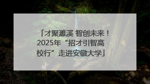 才聚濉溪 智创未来！2025年“招才引智高校行”走进安徽大学