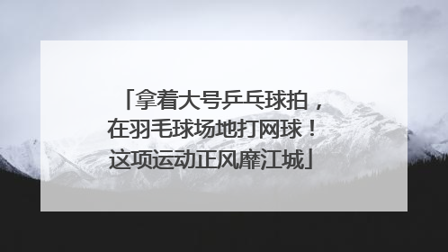拿着大号乒乓球拍，在羽毛球场地打网球！这项运动正风靡江城