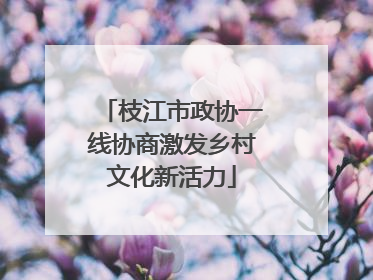 枝江市政协一线协商激发乡村文化新活力