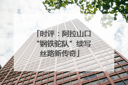 时评：阿拉山口“钢铁驼队”续写丝路新传奇