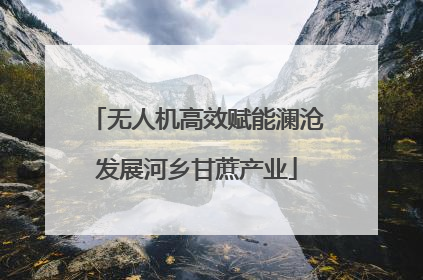 无人机高效赋能澜沧发展河乡甘蔗产业