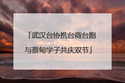 武汉台协携台商台胞与蔡甸学子共庆双节