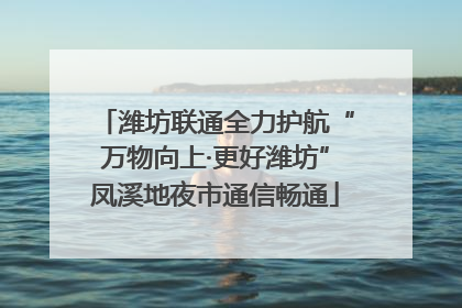 潍坊联通全力护航“万物向上·更好潍坊”凤溪地夜市通信畅通