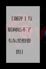 潮评丨互联网给不了韦东奕想要的