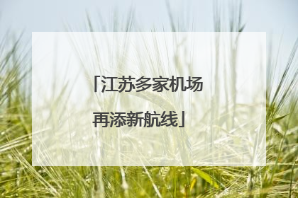 江苏多家机场再添新航线