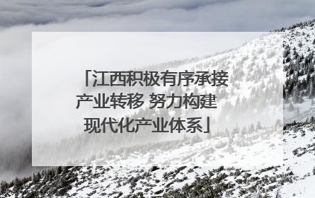 江西积极有序承接产业转移 努力构建现代化产业体系
