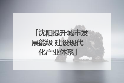 沈阳提升城市发展能级 建设现代化产业体系