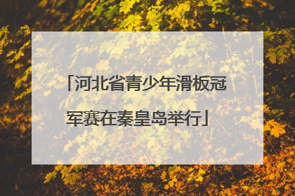 河北省青少年滑板冠军赛在秦皇岛举行