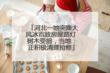 河北一地突降大风冰雹致房屋路灯树木受损，当地：正积极清理抢修