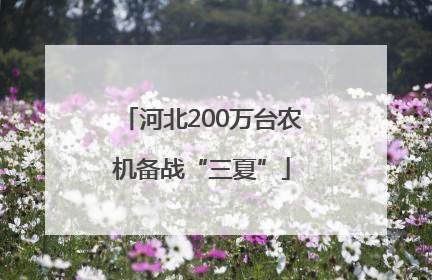 河北200万台农机备战“三夏”