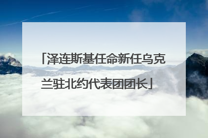 泽连斯基任命新任乌克兰驻北约代表团团长