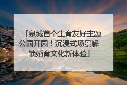 泉城首个生育友好主题公园开园！沉浸式场景解锁婚育文化新体验