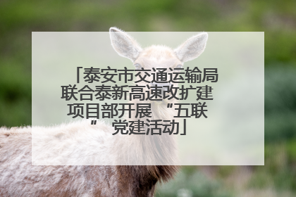 泰安市交通运输局联合泰新高速改扩建项目部开展 “五联” 党建活动