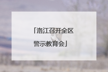 洛江召开全区警示教育会
