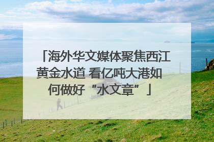 海外华文媒体聚焦西江黄金水道 看亿吨大港如何做好“水文章”
