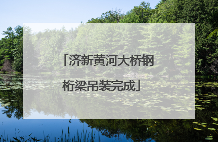 济新黄河大桥钢桁梁吊装完成