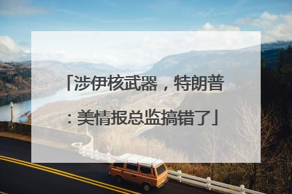 涉伊核武器，特朗普：美情报总监搞错了