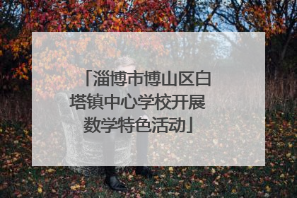 淄博市博山区白塔镇中心学校开展数学特色活动