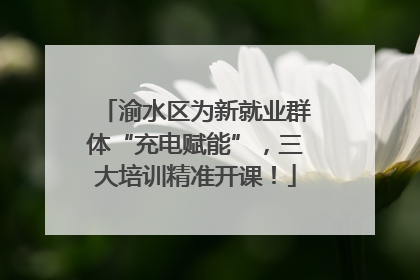 渝水区为新就业群体“充电赋能”，三大培训精准开课！