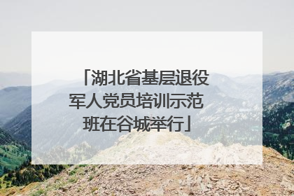 湖北省基层退役军人党员培训示范班在谷城举行