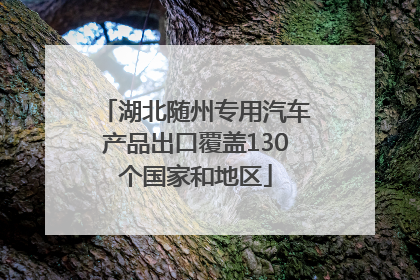 湖北随州专用汽车产品出口覆盖130个国家和地区