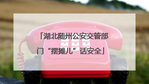 湖北随州公安交管部门“摆摊儿”话安全