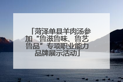 菏泽单县羊肉汤参加“鲁滋鲁味、鲁艺鲁品”专项职业能力品牌展示活动
