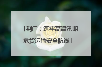 荆门：筑牢高温汛期危货运输安全防线