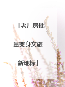 老厂房批量变身文旅新地标