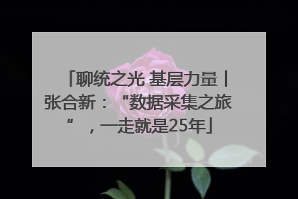 聊统之光 基层力量丨张合新：“数据采集之旅”，一走就是25年
