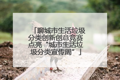 聊城市生活垃圾分类创新创意竞赛点亮“城市生活垃圾分类宣传周”