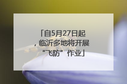 自5月27日起，临沂多地将开展“飞防”作业
