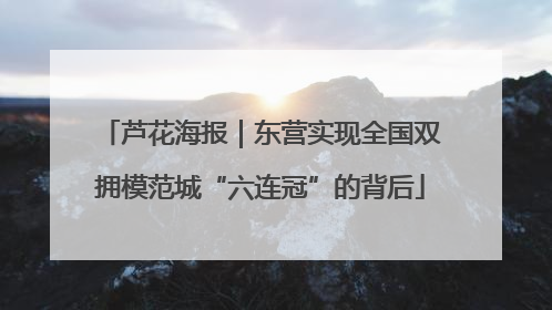 芦花海报｜东营实现全国双拥模范城“六连冠”的背后