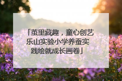 茧里藏趣，童心创艺 乐山实验小学养蚕实践绘就成长画卷