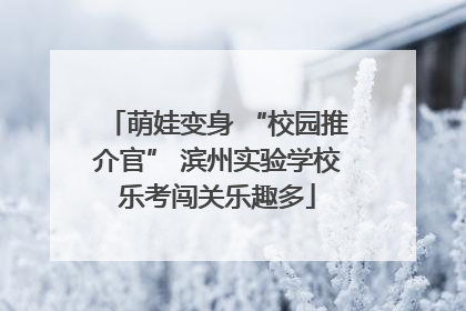 萌娃变身 “校园推介官” 滨州实验学校乐考闯关乐趣多