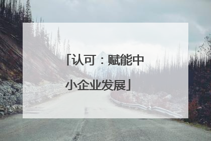 认可：赋能中小企业发展
