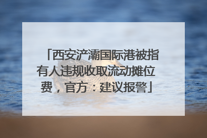 西安浐灞国际港被指有人违规收取流动摊位费，官方：建议报警