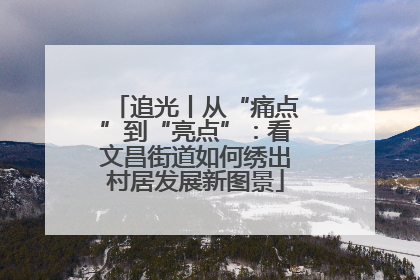 追光丨从“痛点”到“亮点”：看文昌街道如何绣出村居发展新图景