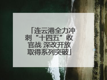 连云港全力冲刺“十四五”收官战 深改开放取得系列突破
