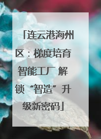 连云港海州区：梯度培育智能工厂 解锁“智造”升级新密码