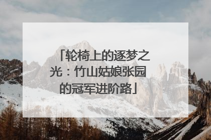 轮椅上的逐梦之光：竹山姑娘张园的冠军进阶路