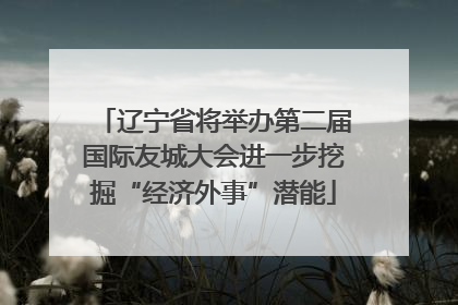 辽宁省将举办第二届国际友城大会进一步挖掘“经济外事”潜能