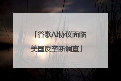 谷歌AI协议面临美国反垄断调查