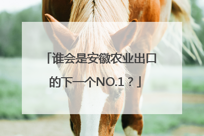 谁会是安徽农业出口的下一个NO.1？