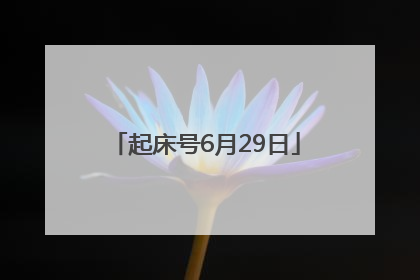起床号6月29日