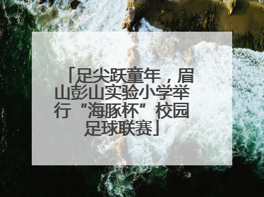 足尖跃童年，眉山彭山实验小学举行“海豚杯”校园足球联赛